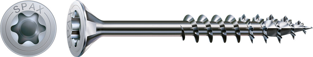 SPAX flat countersunk head 10 x 280/80 partial thread, T-STAR plus T50, 4CUT, WIROX